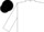 Silk - Fuschia, white block frame and 'c', white sleeves, fuscia ball