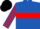 Silk - Royal Blue, Red striped sleeves and hoop on Black Cap
