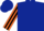 Silk - Dark blue, orange and black stripes sleeves