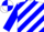 Silk - White and blue diagonal stripes, blue sleeves, blue and white quartered cap