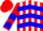 Silk - Red with white panels, red stars blue chevrons