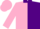 Silk - Pink &  purple vertical halves with purple collar