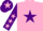 Silk - Pink, purple star, purple sleeves, pink stars, purple cap, pink star