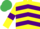Silk - Yellow, purple chevrons and armlets, emerald green cap