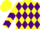 Silk - Yellow and Purple diamonds, chevrons on sleeves, Yellow cap