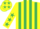 Silk - Yellow and Emerald Green stripes, Yellow sleeves, Emerald Green stars and stars on cap.