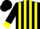 Silk - Black, yellow stripes, yellow cuffs