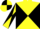 Silk - Yellow, black diabolo, yellow arms, black diabolo, yellow cap, black quartered