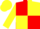 Silk - Red body, yellow quartered, yellow arms, yellow cap