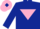 Silk - Dark blue, pink inverted triangle, pink cap, dark blue diamond