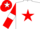 Silk - White, Red Star, Red Sleeves, White Armlets, Red Cap, White Star