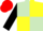 Silk - Light Green and Yellow (quartered), Black sleeves, Red cap.