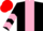 Silk - Black, pink stripe, chevrons on sleeves, red cap