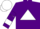 Silk - Purple, White Triangle, White Bars On Sleeves, Purple And White halved Cap