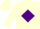 Silk - Cream, purple diamond emblem, cream sleeves, cream cap