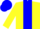 Silk - Yellow body, blue stripe, yellow arms, blue cap