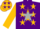 Silk - Purple, silver star, purple 'r/r' gold stars on one sleeve