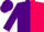 Silk - Purple and fuchsia diagonal halves, fuchsia bars on purple slvs