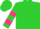 Silk - Lime green, hot pink bars on sleeves