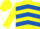 Silk - Yellow, royal blue chevrons, yellow cap