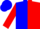Silk - Blue and red halved, red sleeves
