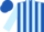 Silk - Royal blue and light blue stripes, light blue sleeves, royal blue cap