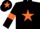 Silk - Black, orange star, armlets and star on cap