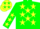 Silk - Green, yellow stars