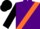 Silk - Purple, Orange sash, Black sleeves and cap