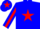 Silk - blue, red star, blue sleeves, red stripe, blue cap, red star