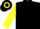 Silk - Black, yellow lightning bolt, black hoop on yellow sleeves