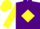 Silk - Purple, yellow diamond, yellow sleeves and cap