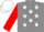 Silk - grey, white stars, red sleeves, white cap