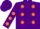 Silk - Purple, orange dots