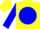 Silk - Yellow, blue ball, blue circle on sleeves