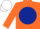 Silk - Orange, dark blue disc, white cap