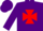 Silk - Purple, red maltese cross, purple sleeves and cap