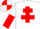 Silk - White, Red Cross of Lorraine, White and Red halved sleeves, quartered cap