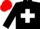 Silk - Black, white cross, black sleeves, red cap