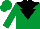 Silk - Emerald Green, black inverted triangle and yoke