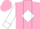 Silk - Pink, white diamond frame, white diamond stripe and cuffs on sleeves