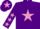 Silk - Purple, mauve star, purple sleeves, mauve stars, purple cap, mauve star