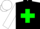 Silk - Black body, green saint andre's cross, white arms, white cap
