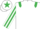 Silk - White, emerald green epaulets, striped sleeves and star on cap