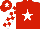 Silk - Red, white star, checked sleeves, red cap, white star