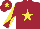 Silk - Maroon, yellow star, diabolo on sleeves and star on cap