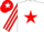 Silk - White, red star, red and white striped sleeves, red cap, white star