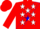 Silk - Red, yellow and white stars on blue sash