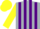 Silk - Silver,yellow & purple stripes, white & silver hoops on yellow sleeves, mat cap