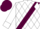 Silk - White, white 'mb' on maroon sash, two white diamonds and cuffs on sleeves, maroon cap